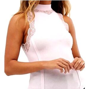 Free People Dale Rib Lace Tank Top